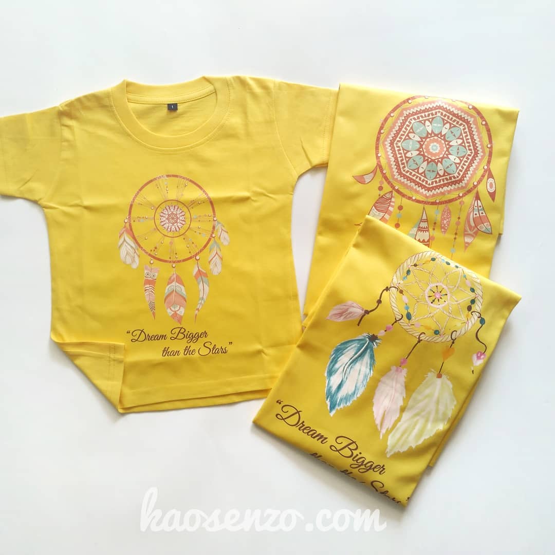 Baju Kaos Couple Keluarga | Baju Kaos Ultah Motif Dream Catcher