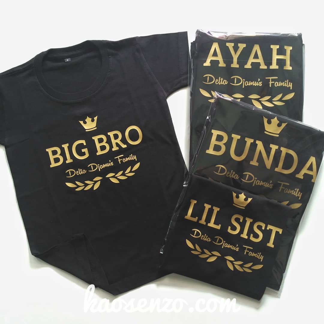 Baju Kaos Keluarga | Anak & Dewasa | Custom Nama | Gratis Ganti Nama/Tulisan