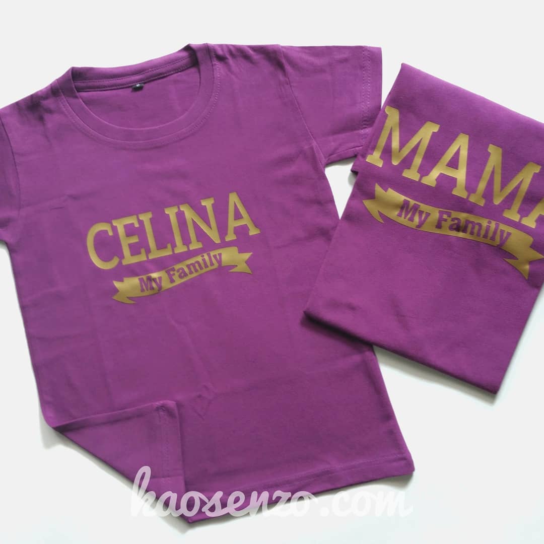 Baju Kaos Keluarga | Anak & Dewasa | Custom Nama | Gratis Ganti Nama/Tulisan