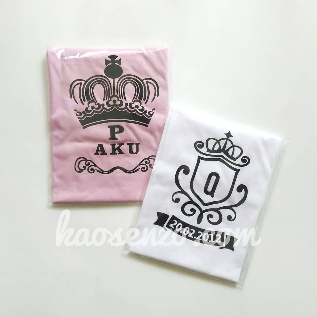 Kaos Couple | Anak & Dewasa | Kaos Kembaran Gratis Ganti Nama/Tulisan