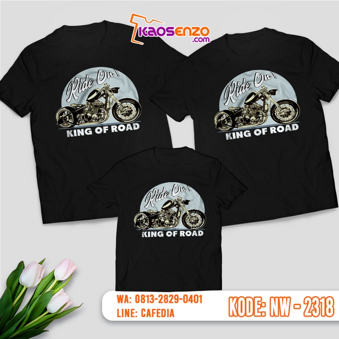 Baju Kaos Couple Keluarga Motor | Kaos Motor - NW 2318