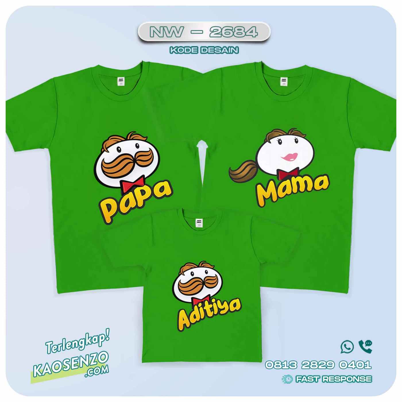 Kaos Couple Keluarga Kartun Animasi | Kaos Ulang Tahun Anak | Kaos Kartun Pringles - NW 2684