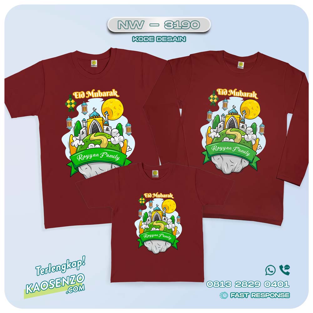 Baju Kaos Couple Keluarga Lebaran | Kaos Family Custom | Kaos Lebaran - NW 3190