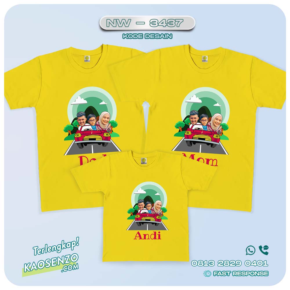 Baju Kaos Couple Keluarga | Kaos Family Custom Foto - NW 3437