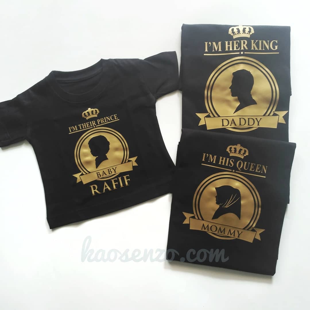 Baju Kaos Keluarga | Anak & Dewasa | Custom Nama | Gratis Ganti Nama/Tulisan