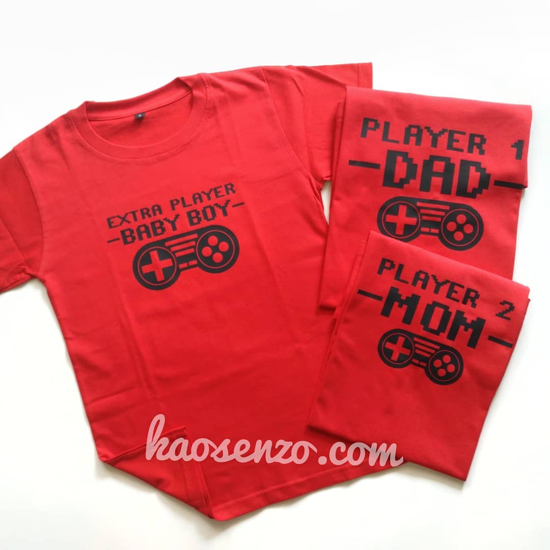 Baju Kaos Keluarga | Anak & Dewasa | Custom Nama | Gratis Ganti Nama/Tulisan