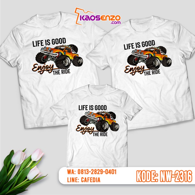 Baju Kaos Couple Keluarga 4x4 Offroad Car | 4x4 Offroad Car- NW 2316