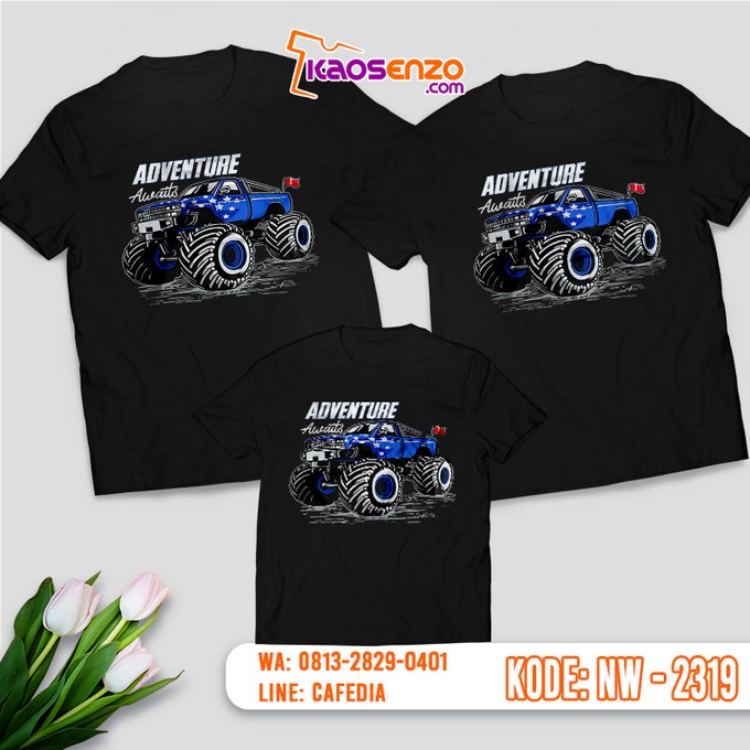 Baju Kaos Couple Keluarga 4x4 Offroad Car | Kaos 4x4 Offroad Car - NW 2319