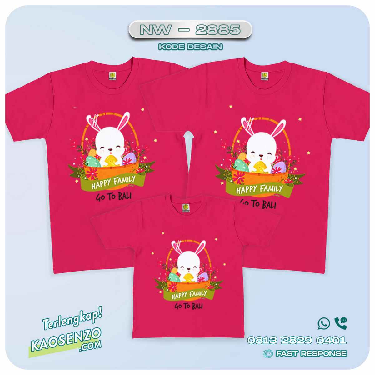 Baju Kaos Couple Keluarga Easter | Kaos Family Custom | Kaos Easter NW 2885