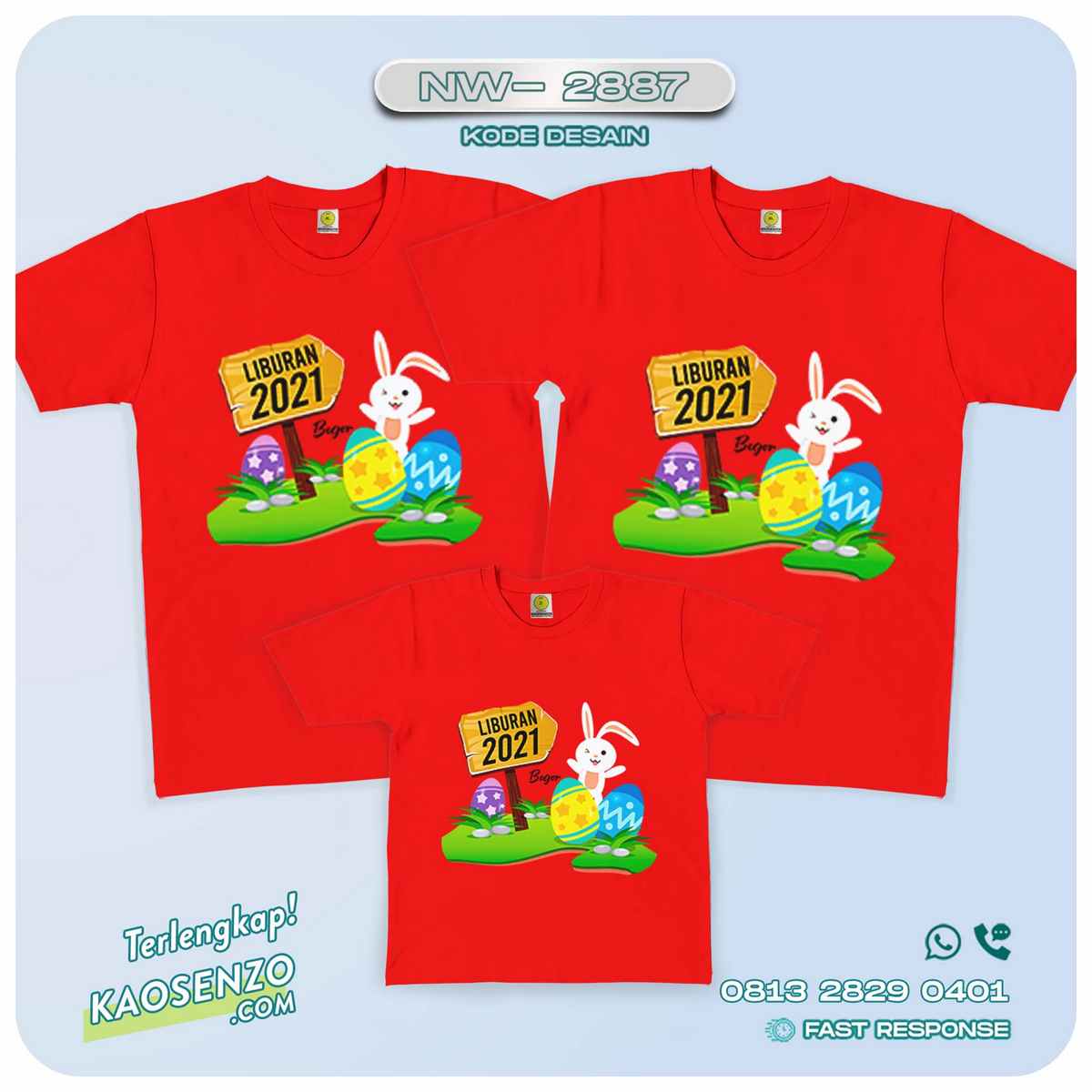 Baju Kaos Couple Keluarga Easter | Kaos Family Custom | Kaos Easter NW 2887