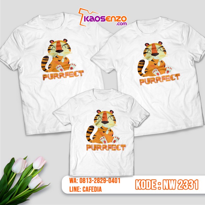 Baju Kaos Couple Keluarga Animal Zoo | Kaos Family Custom | Kaos Animal Zoo - NW 2331