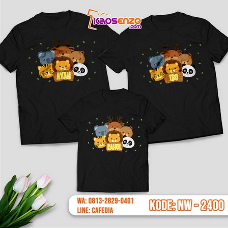 Baju Kaos Couple Keluarga Animal Zoo | Kaos Family Custom | Kaos Animal Zoo - NW 2400