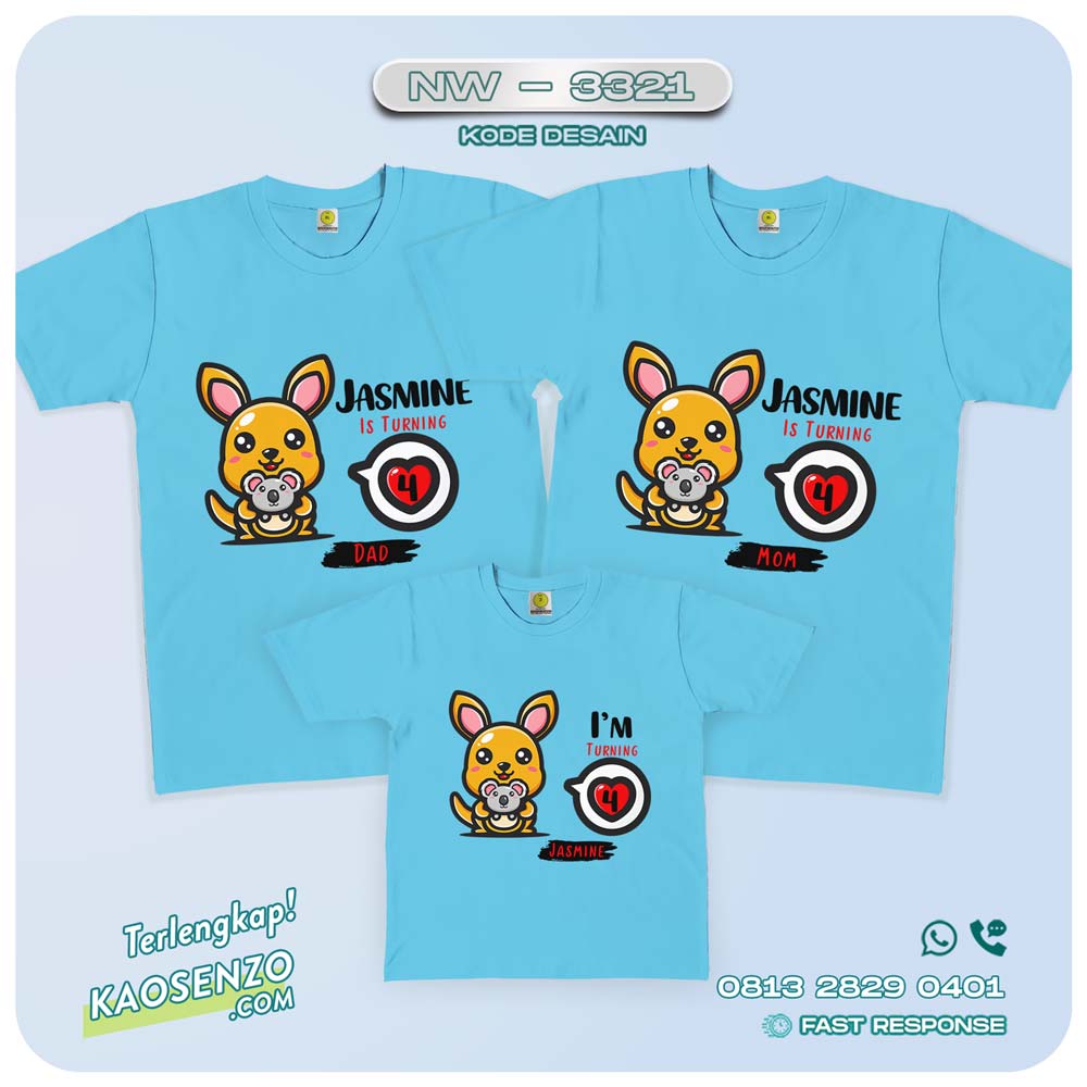 Baju Kaos Couple Keluarga Animal Zoo | Kaos Family Custom | Kaos Animal Zoo - NW 3321