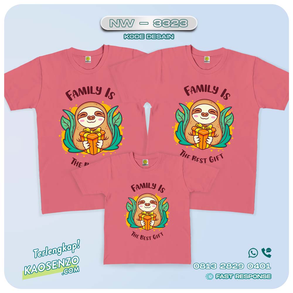 Baju Kaos Couple Keluarga Animal Zoo | Kaos Family Custom | Kaos Animal Zoo - NW 3323