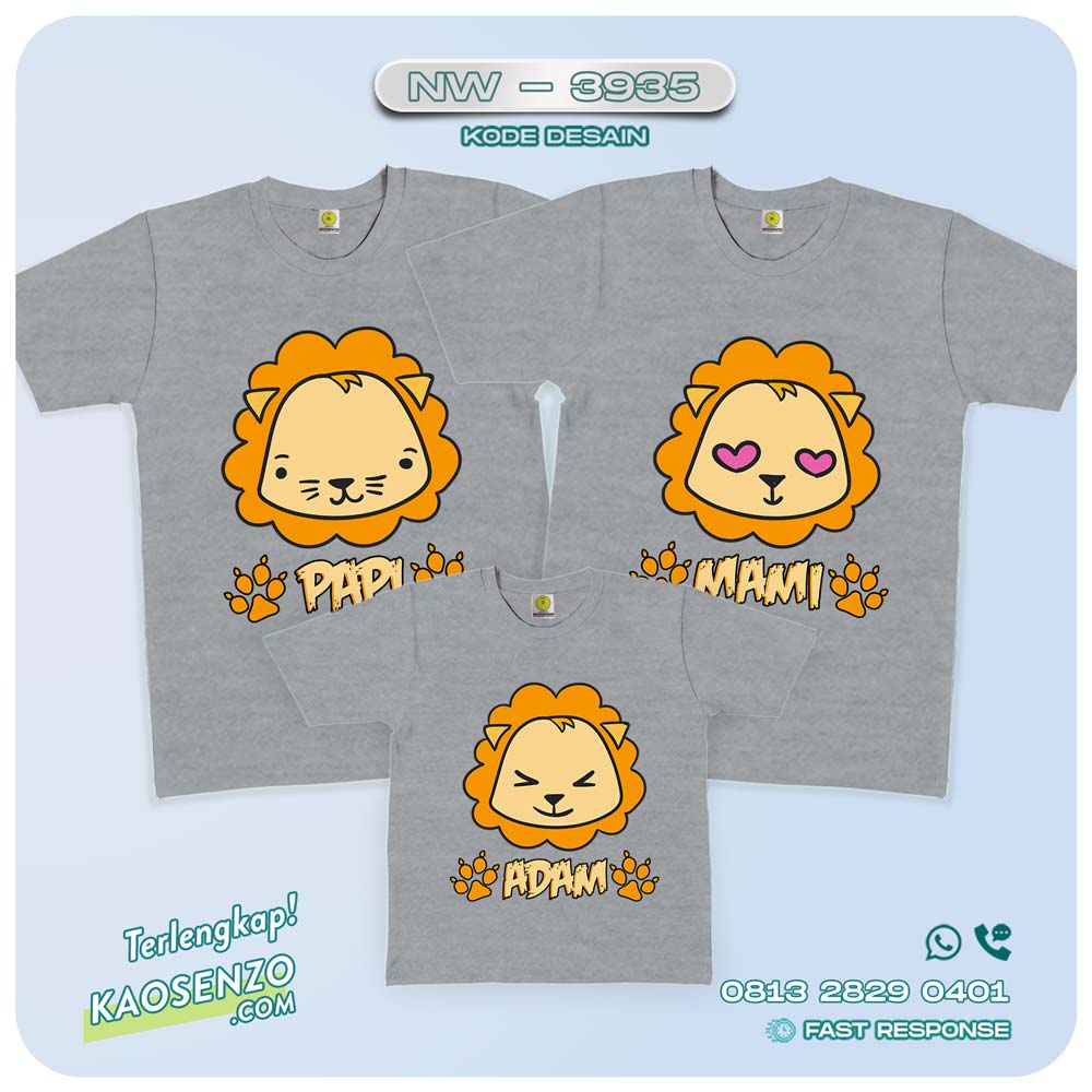 Baju Kaos Couple Keluarga Animal Zoo | Kaos Family Custom | Kaos Animal Zoo - NW 3935