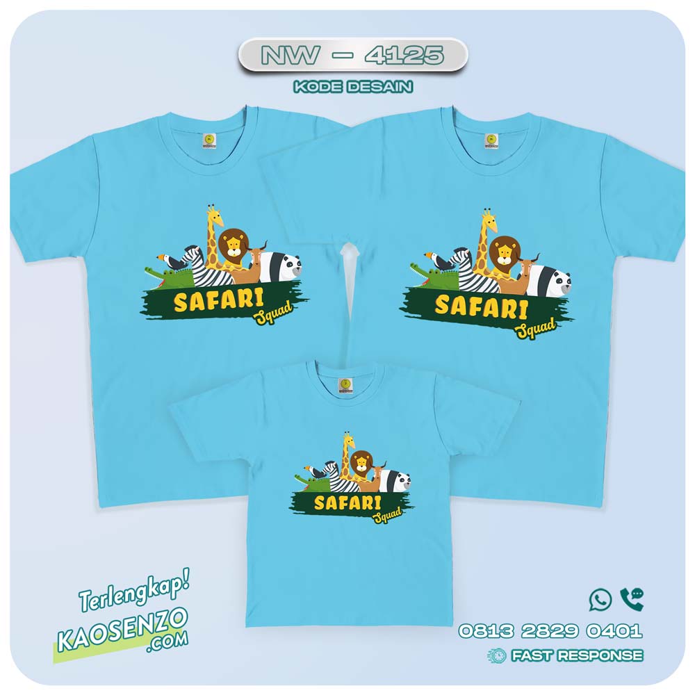 Baju Kaos Couple Keluarga Animal Zoo | Kaos Family Custom | Kaos Animal Zoo - NW 4125