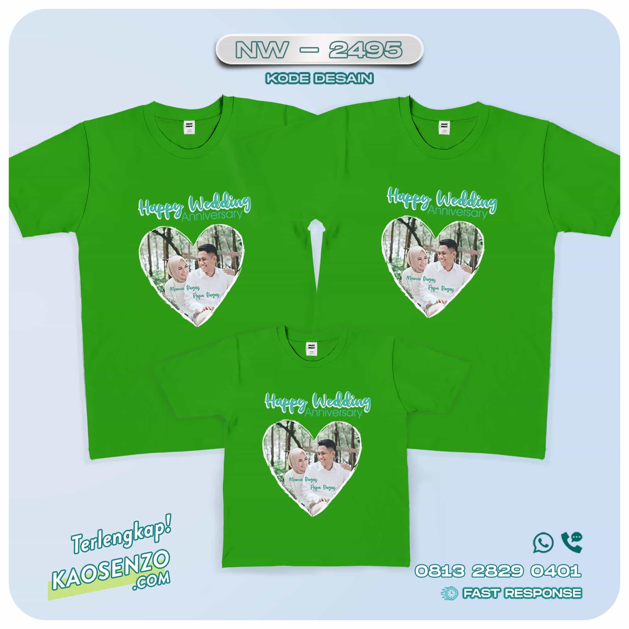 Baju Kaos Couple Keluarga | Kaos Family Custom Anniversary - NW 2495