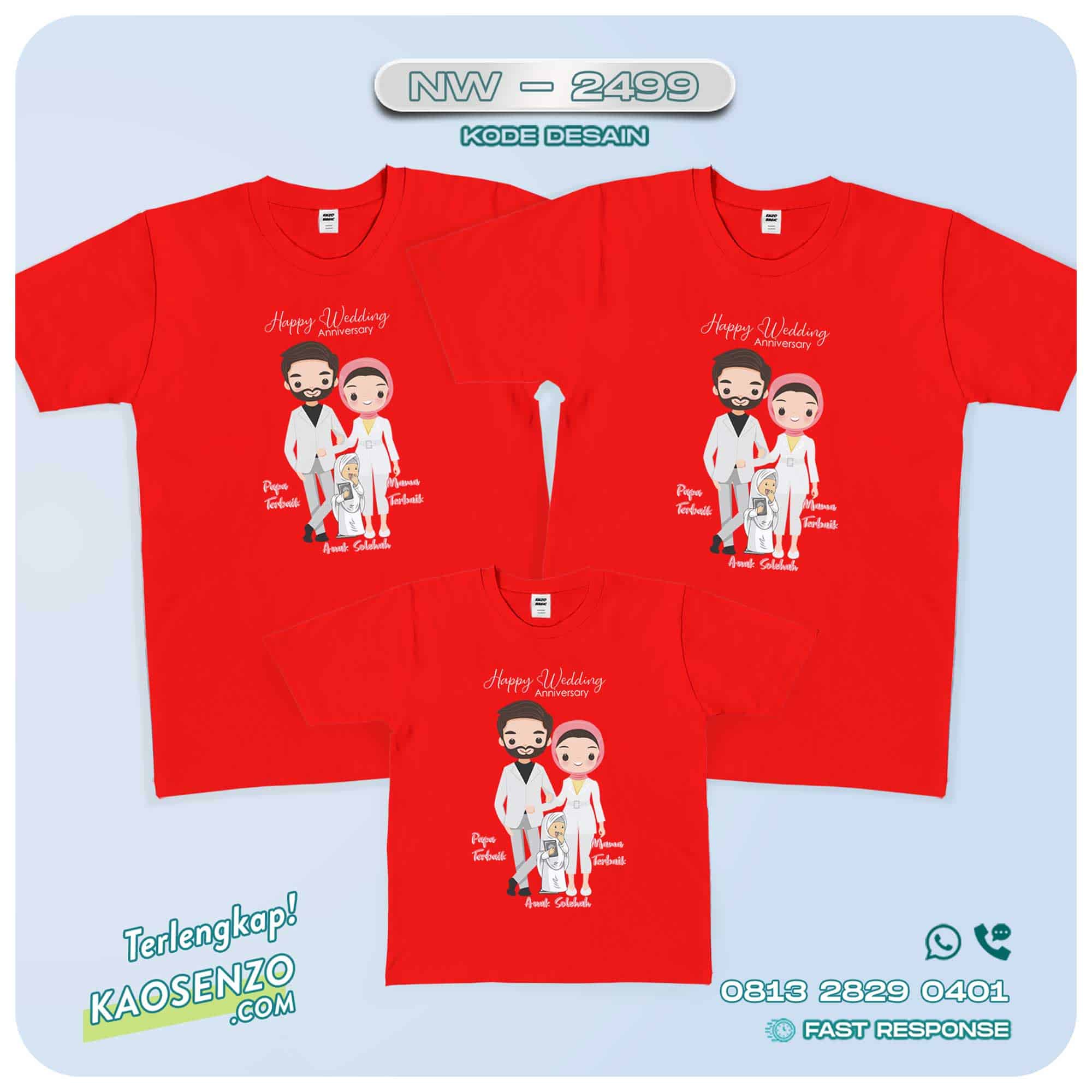 Baju Kaos Couple Keluarga | Kaos Family Custom Anniversary - NW 2499