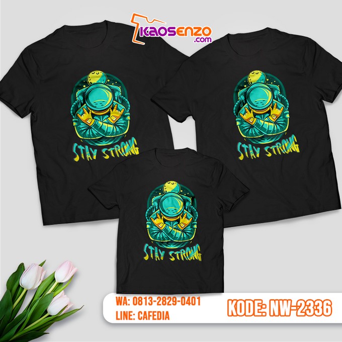 Baju Kaos Couple Keluarga Astronot | Kaos Family Custom | Kaos Astronot - NW 2336