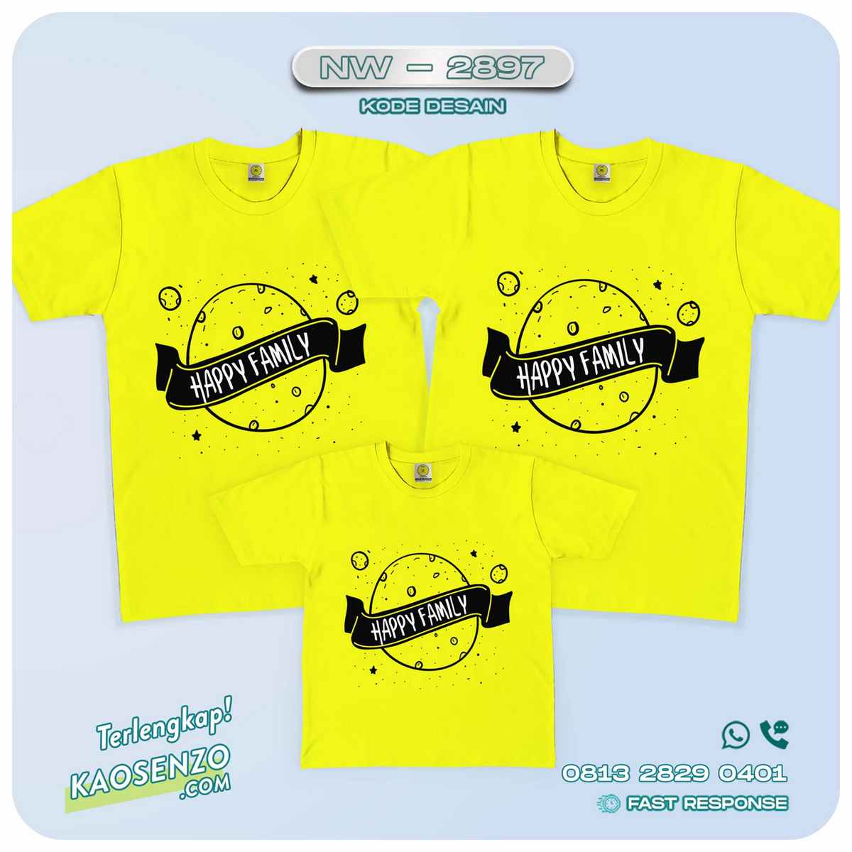 Baju Kaos Couple Keluarga Astronot | Kaos Family Custom | Kaos Astronot - NW 2897