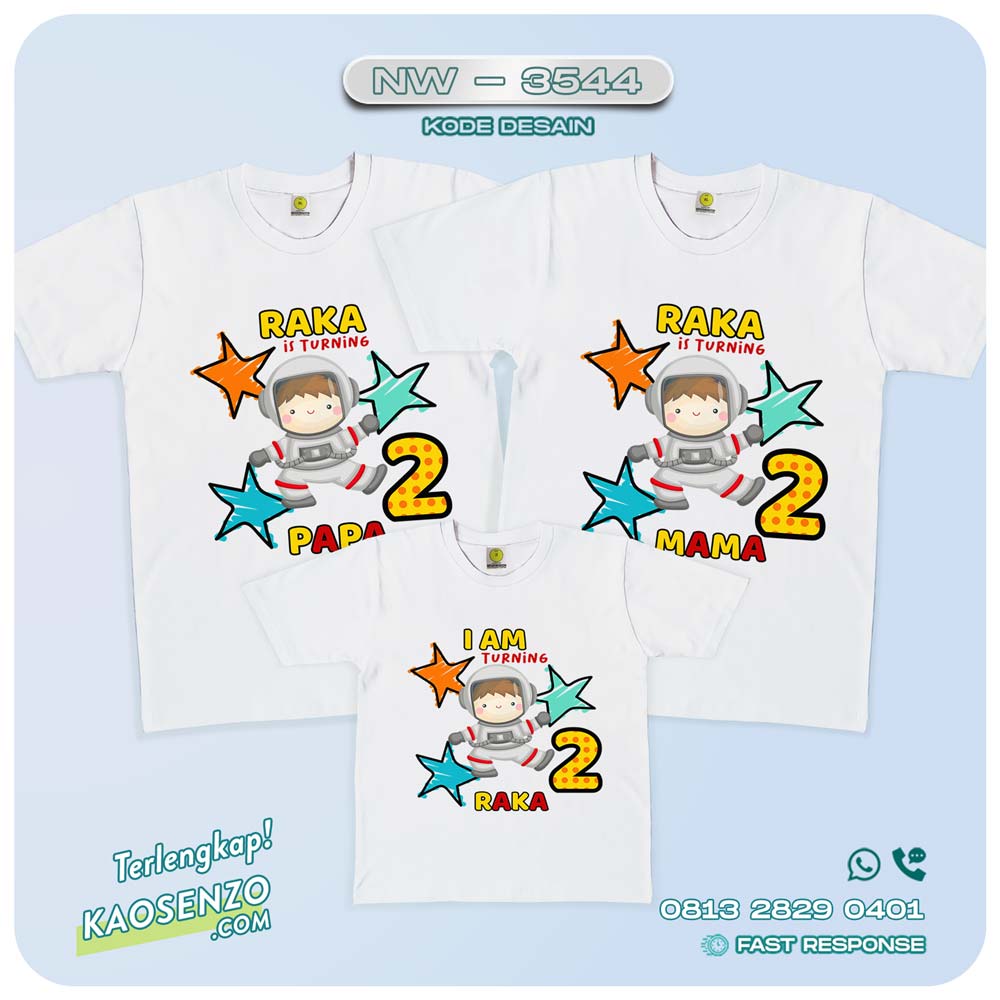 Baju Kaos Couple Keluarga Astronot | Kaos Family Custom | Kaos Astronot - NW 3544