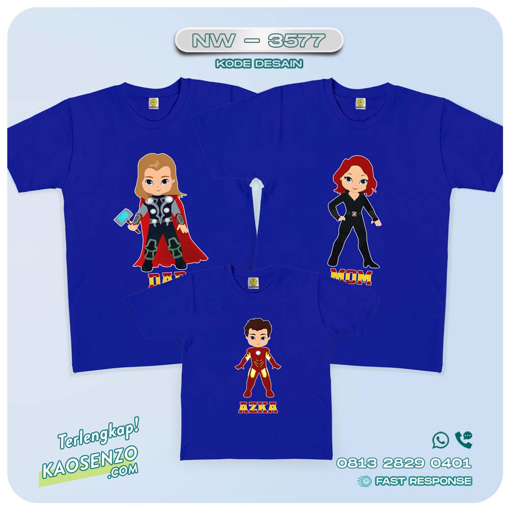 Kaos Couple Keluarga Avengers | Kaos Ulang Tahun Anak | Kaos Avengers - NW 3577