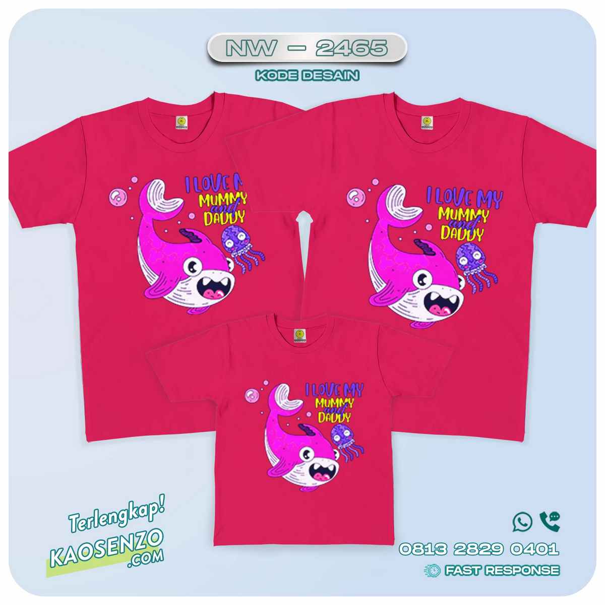 Kaos Couple Keluarga Baby Shark | Kaos Ulang Tahun Anak | Kaos Baby Shark - NW 2465