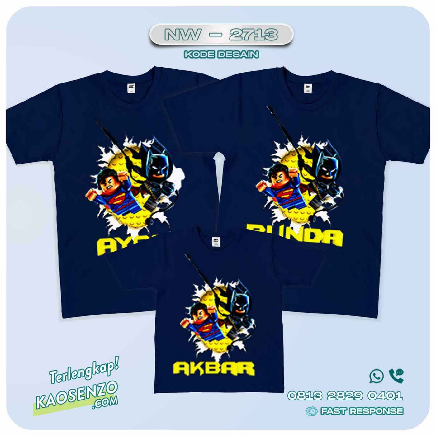 Kaos Couple Keluarga Batman | Kaos Ulang Tahun Anak | Kaos Batman - NW 2713