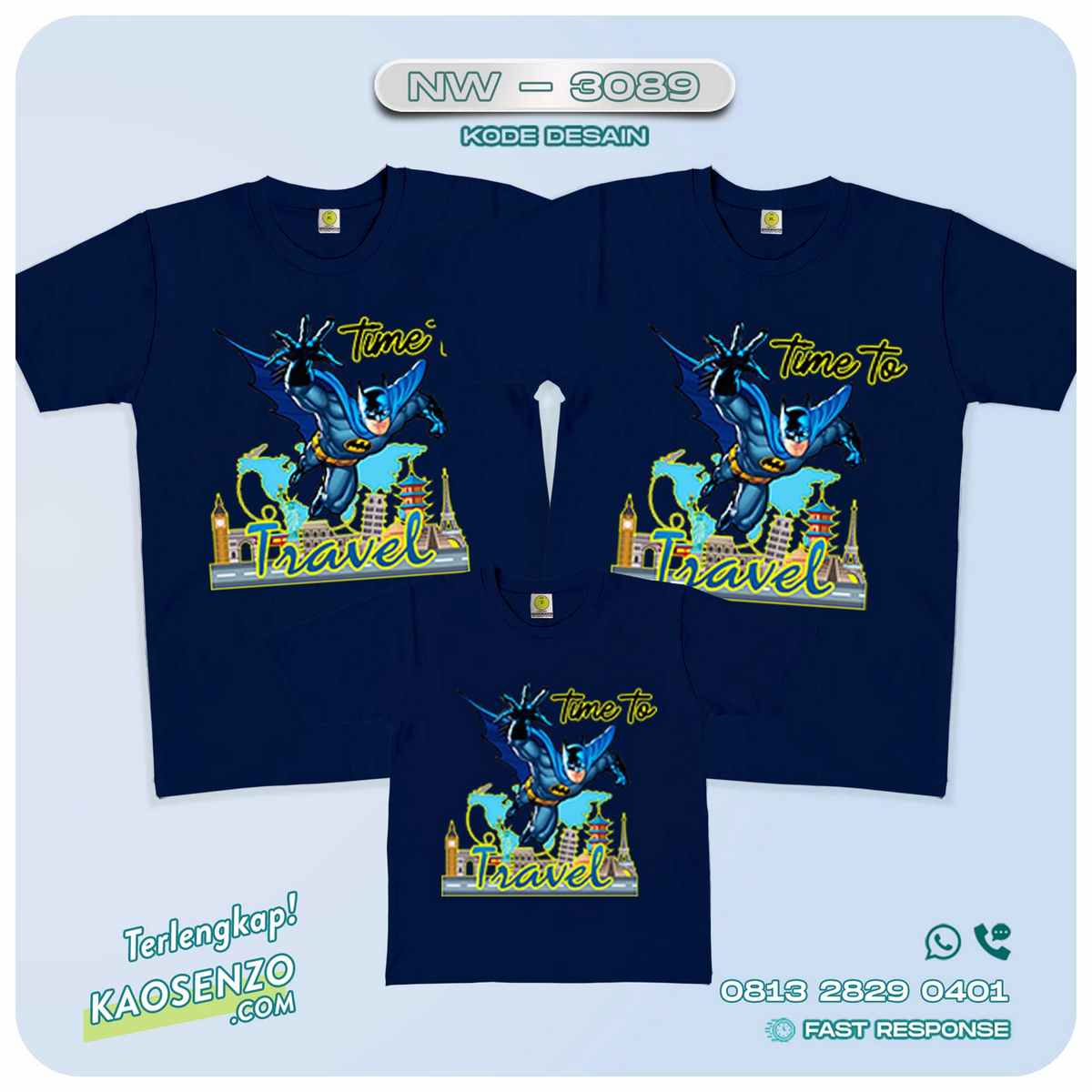 Kaos Couple Keluarga Batman | Kaos Ulang Tahun Anak | Kaos Batman - NW 3089