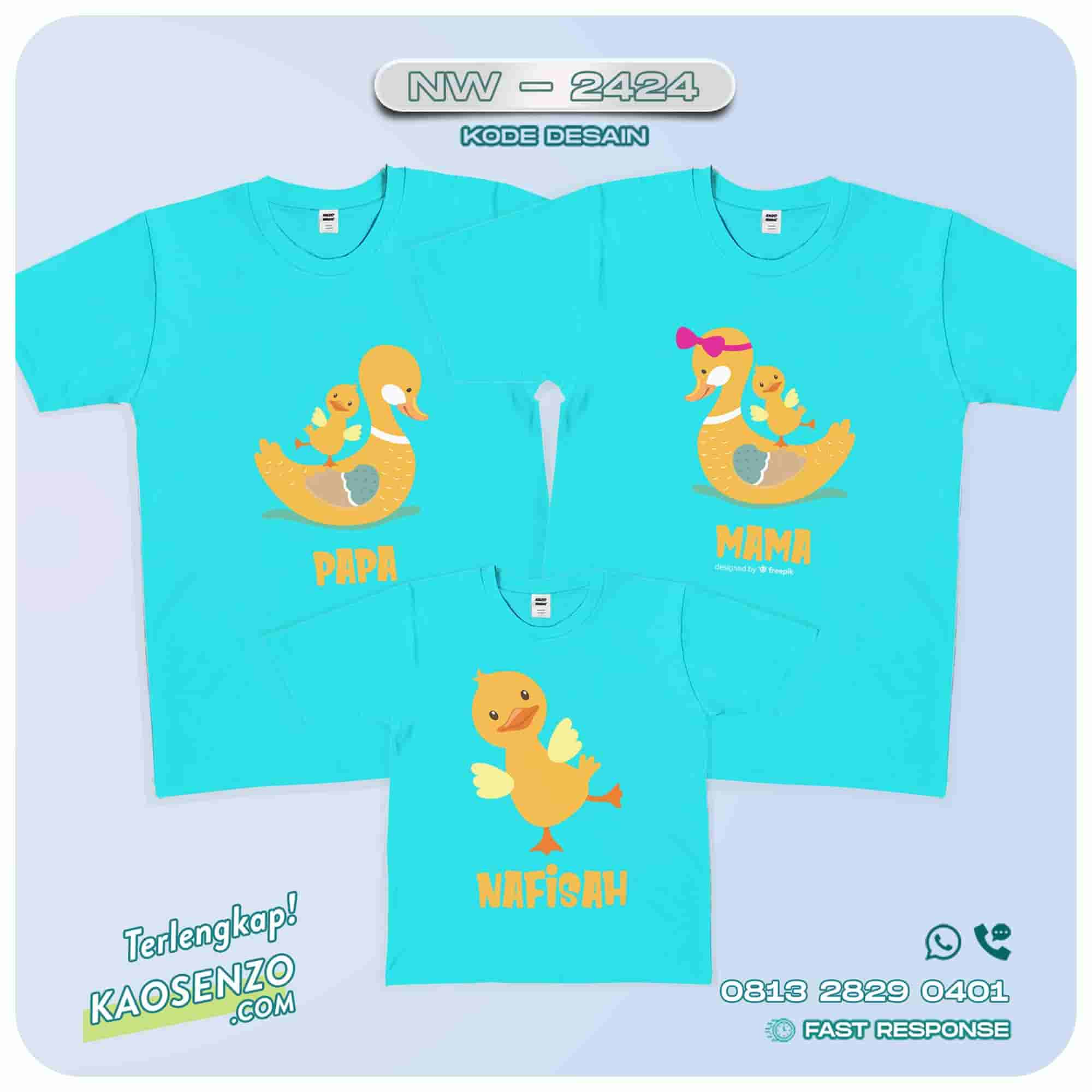 Baju Kaos Couple Keluarga Animal Zoo | Kaos Family Custom | Kaos Animal Zoo| Bebek - NW 2424