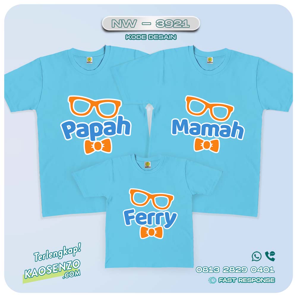 Baju Kaos Couple Keluarga Blippi | Kaos Family Custom | Kaos Blippi - NW 3921