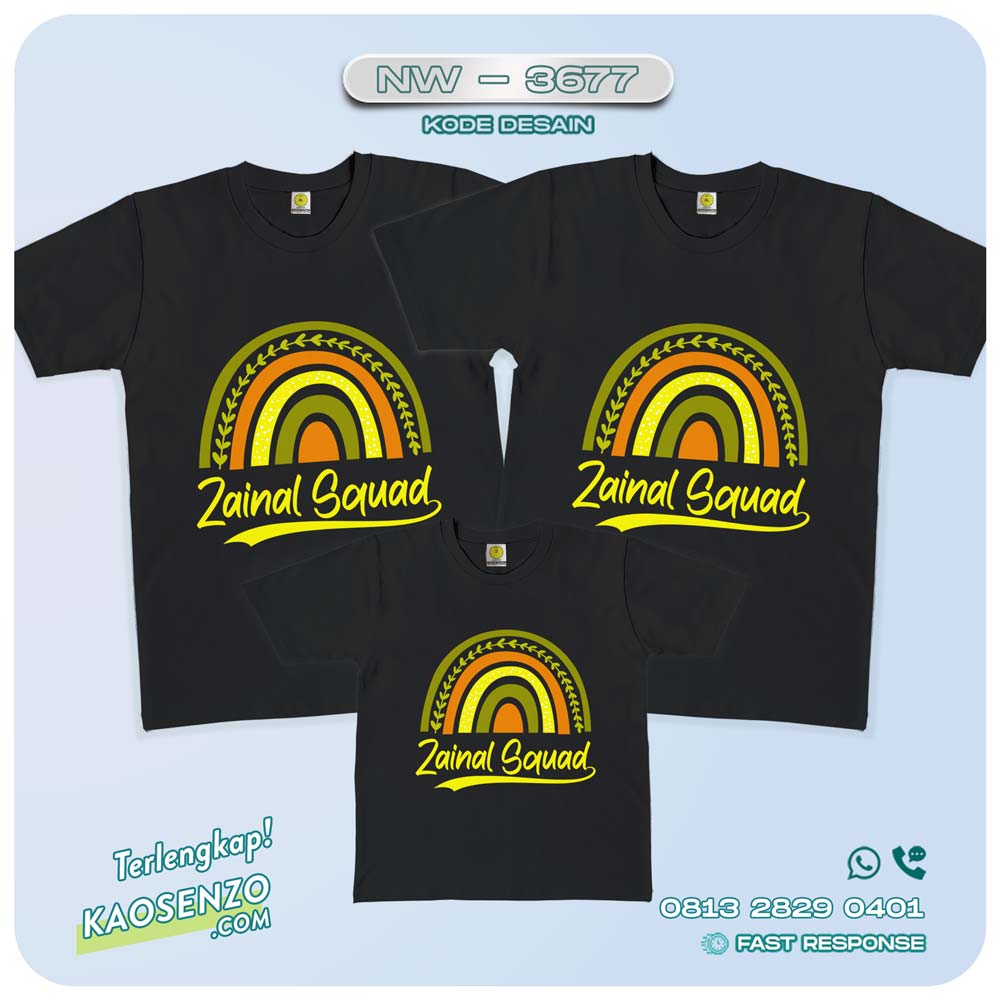 Baju Kaos Couple Keluarga Boho Rainbow | Kaos Family Custom | Kaos Boho Rainbow - NW 3677