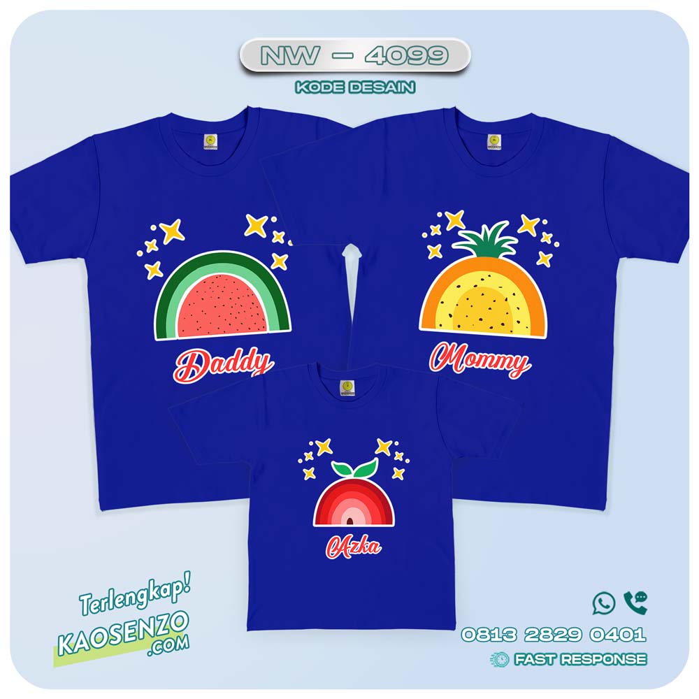 Baju Kaos Couple Keluarga Boho Rainbow | Kaos Family Custom | Kaos Boho Rainbow - NW 4099