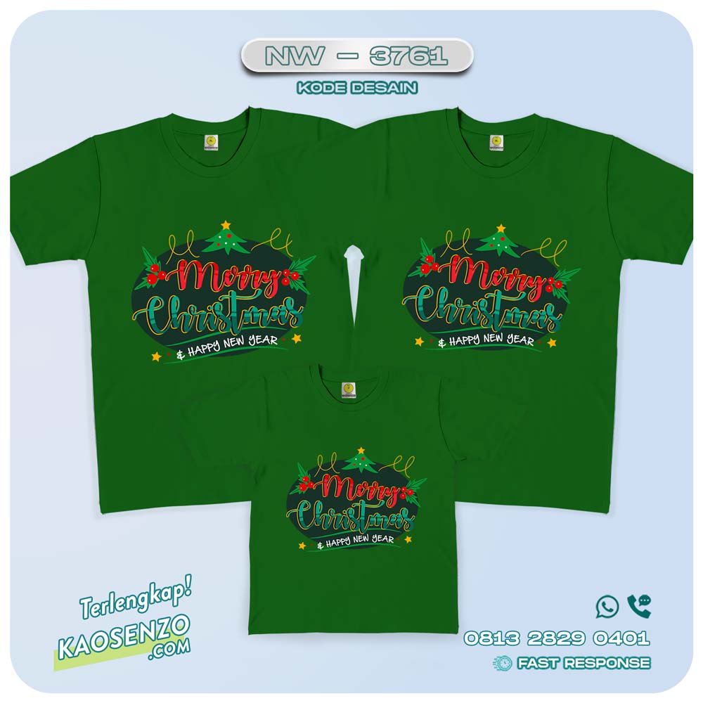 Baju Kaos Couple Keluarga Natal | Kaos Family Custom | Kaos Natal NW 3761