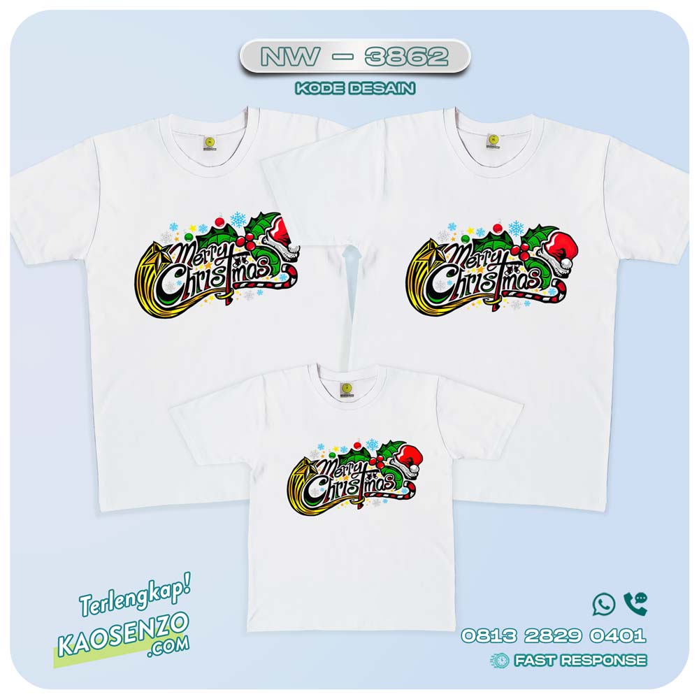 Baju Kaos Couple Keluarga Natal | Kaos Family Custom | Kaos Natal - NW 3862