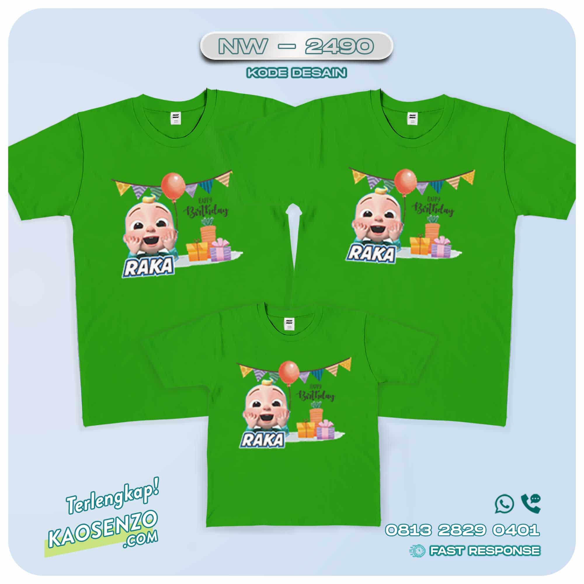 Kaos Couple Keluarga Cocomelon | Kaos Ultah Anak | Kaos Cocomelon - NW 2490