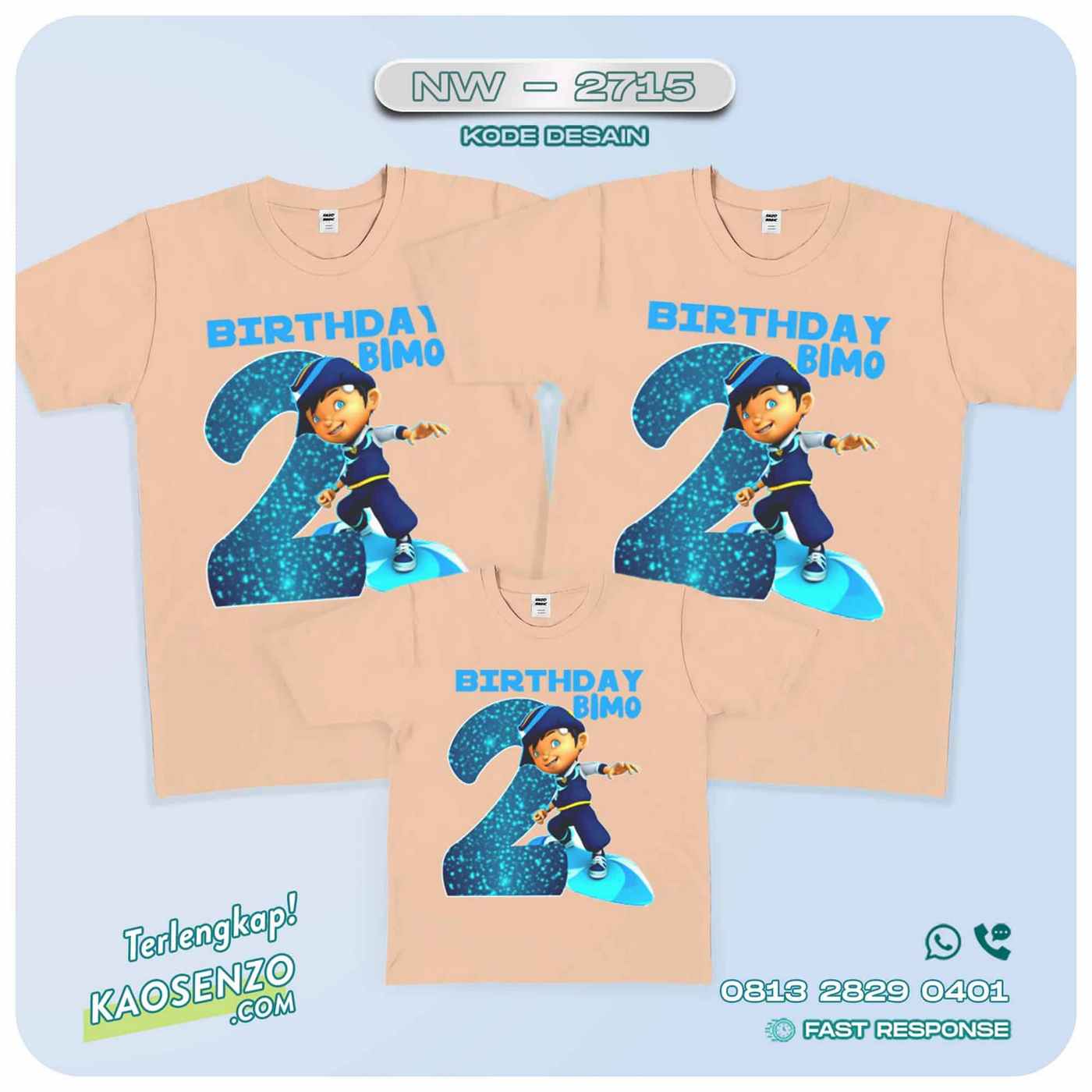 Baju Kaos Couple Keluarga | Kaos Family Custom Boboiboy - NW 2715