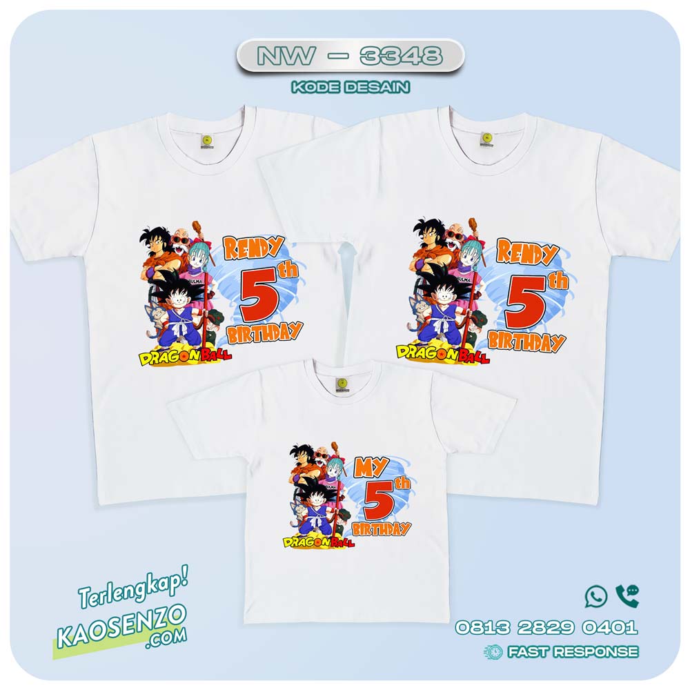 Kaos Couple Keluarga Dragon Balls | Kaos Ulang Tahun Anak | Kaos Dragon Ball - NW 3348