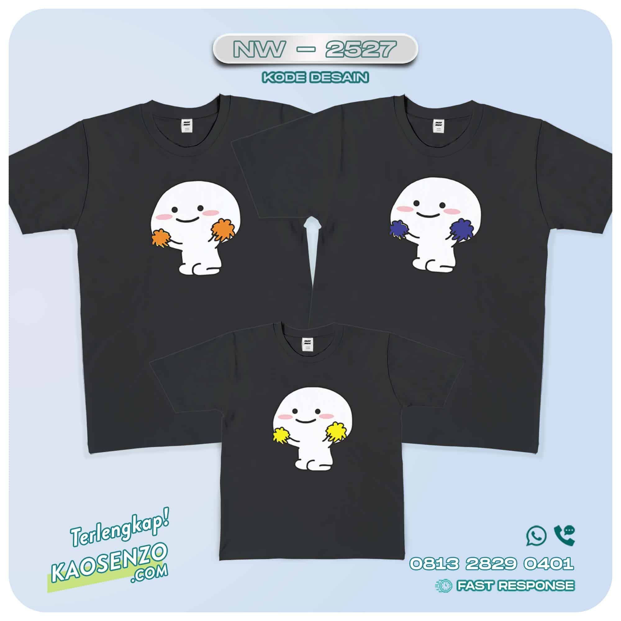 Baju Kaos Couple Keluarga | Kaos Family Custom Emoji - NW 2527