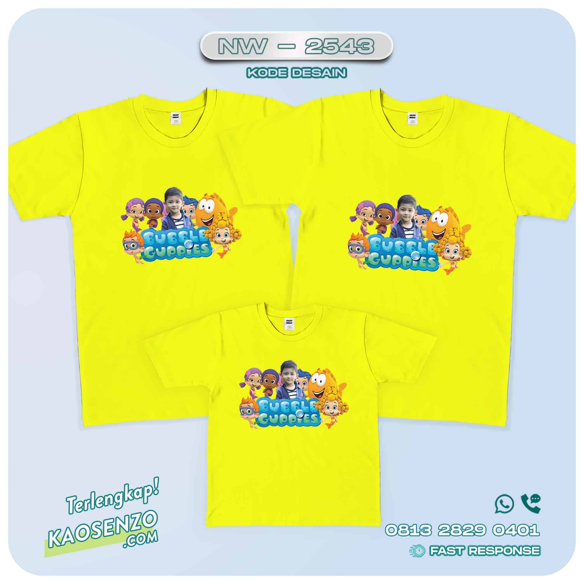 Baju Kaos Couple Keluarga Guppies| Kaos Family Custom | Kaos Guppies- NW 2543