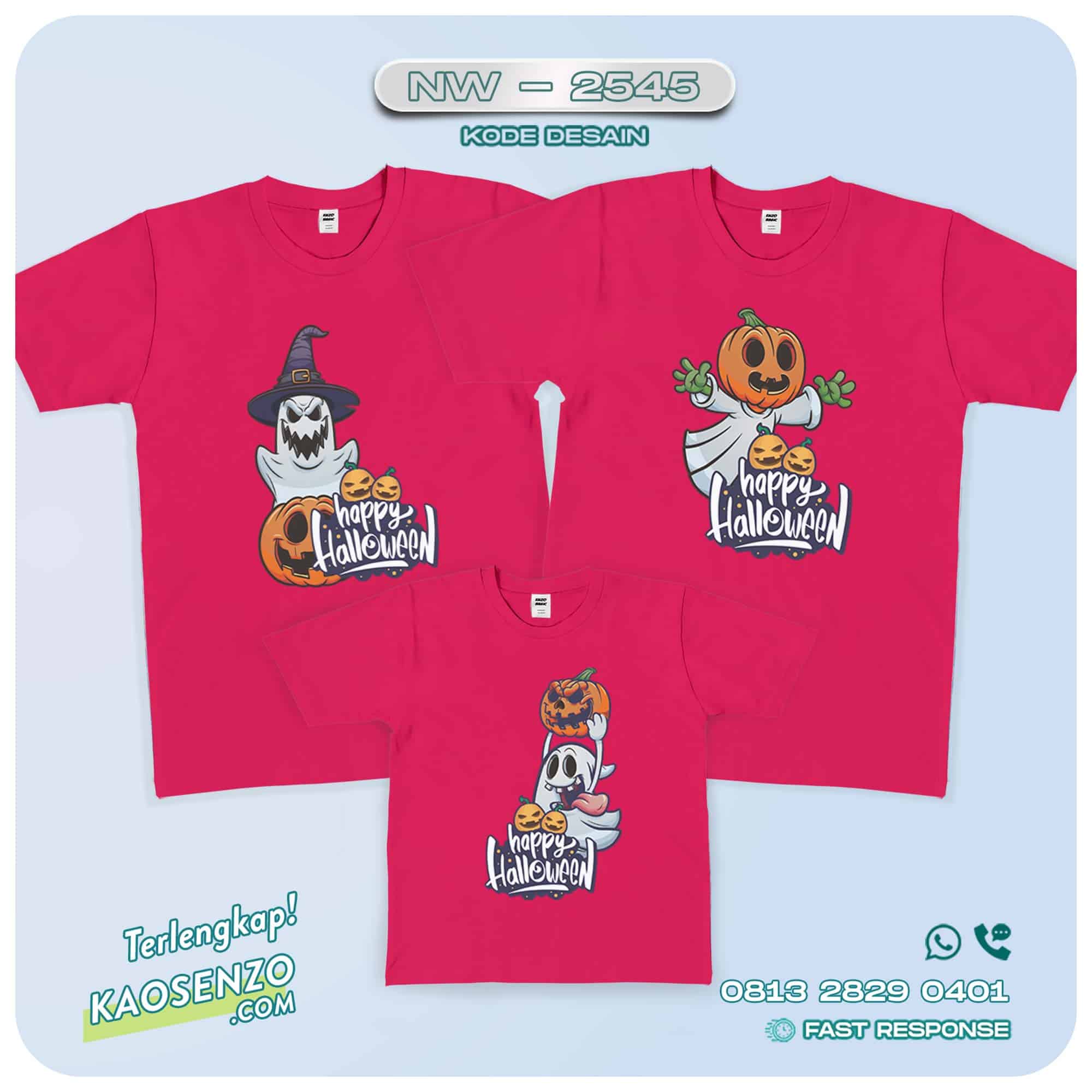 Baju Kaos Couple Keluarga Halloween | Kaos Family Custom | Kaos Halloween - NW 2545