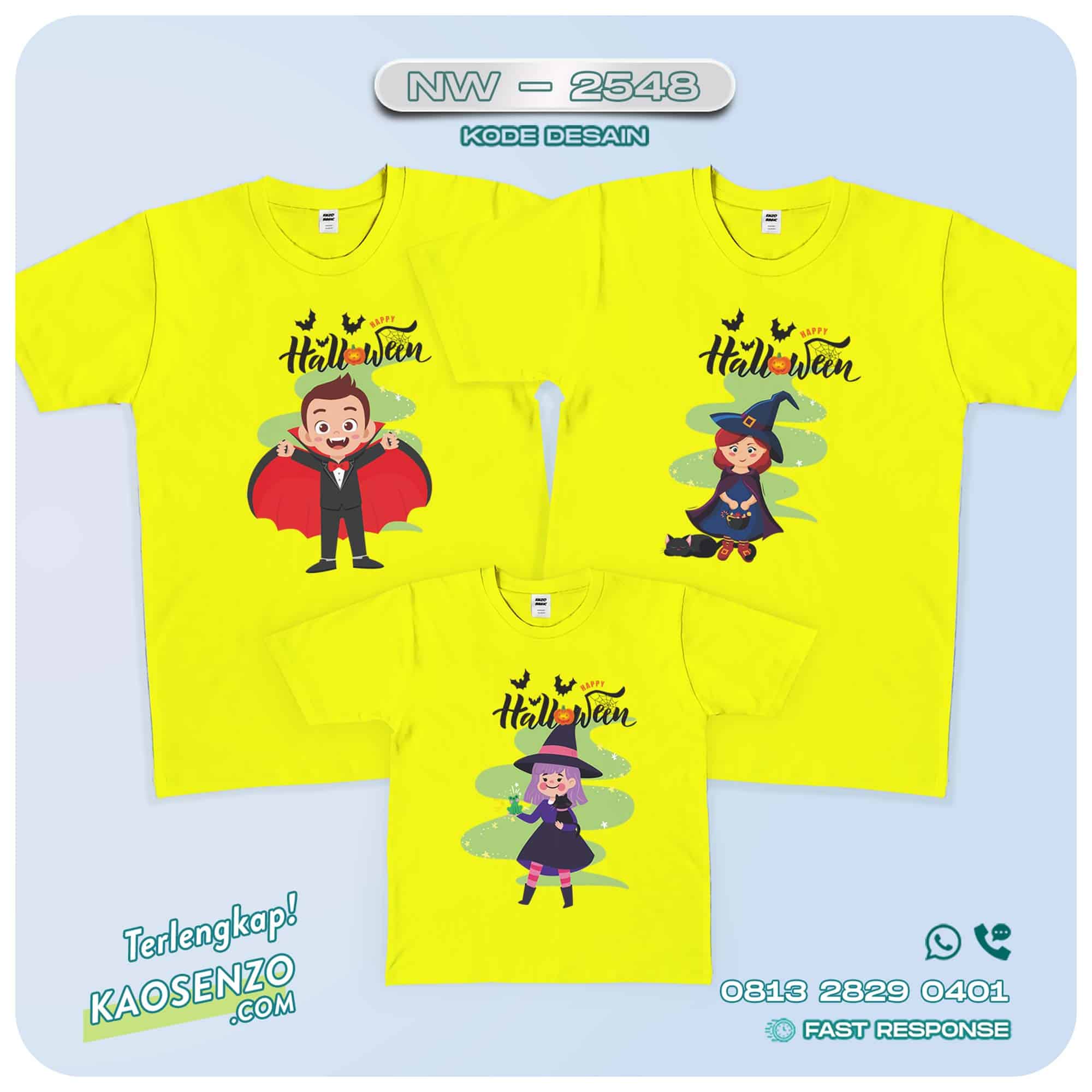 Baju Kaos Couple Keluarga Halloween | Kaos Family Custom | Kaos Halloween - NW 2548