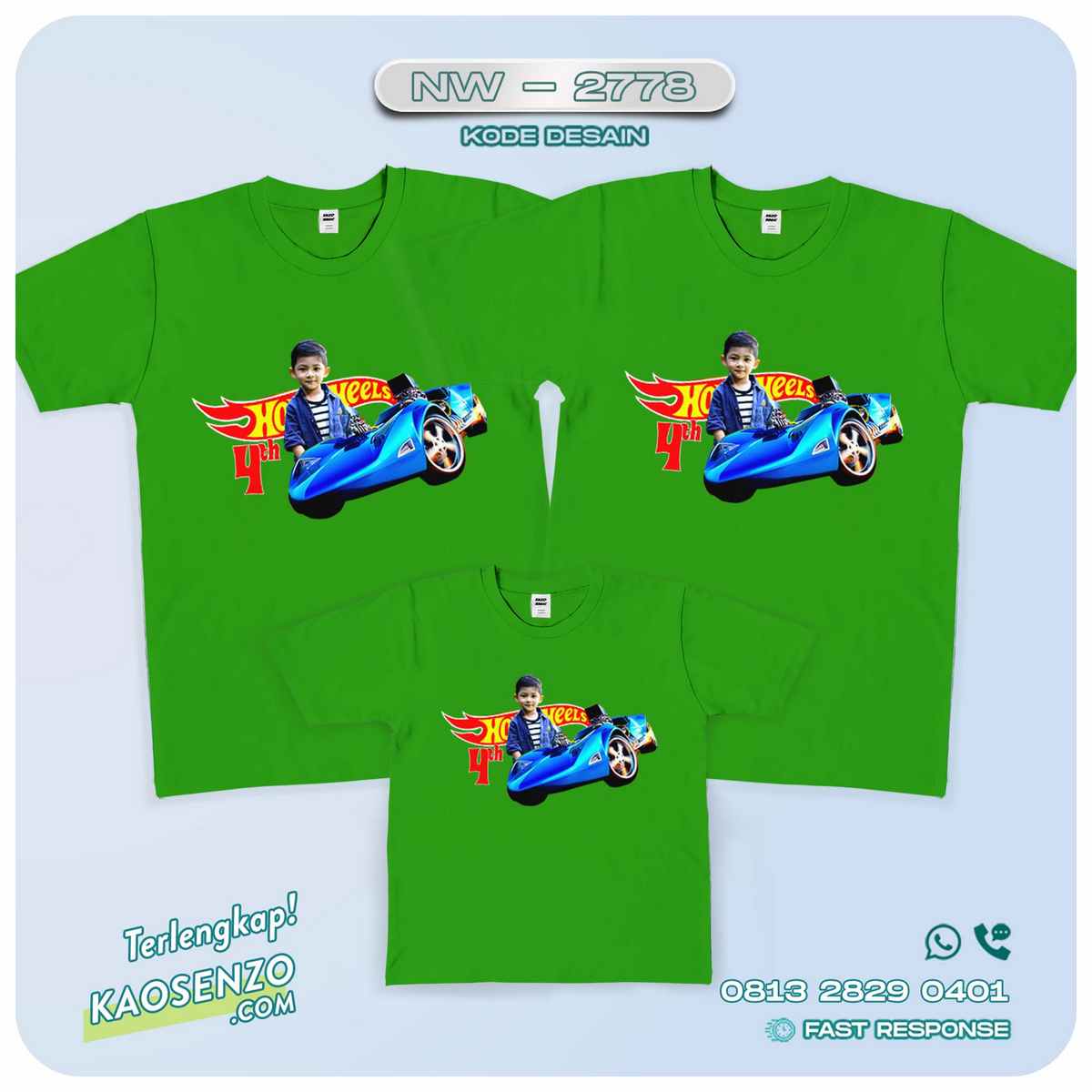 Baju Kaos Couple Keluarga Hotwheels | Kaos Family Custom | Kaos Hotwheels - NW 2778