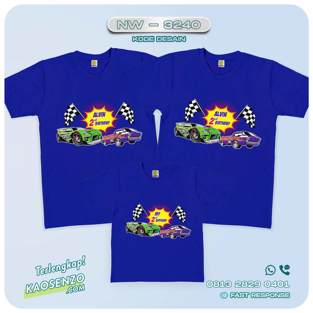 Baju Kaos Couple Keluarga Hotwheels | Kaos Family Custom | Kaos Hotwheels - NW 3240