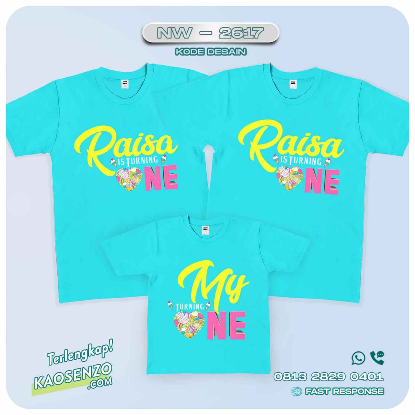 Baju Kaos Couple Keluarga Ice Cream | Kaos Family Custom Es Krim | Kaos Ice Cream - NW 2617