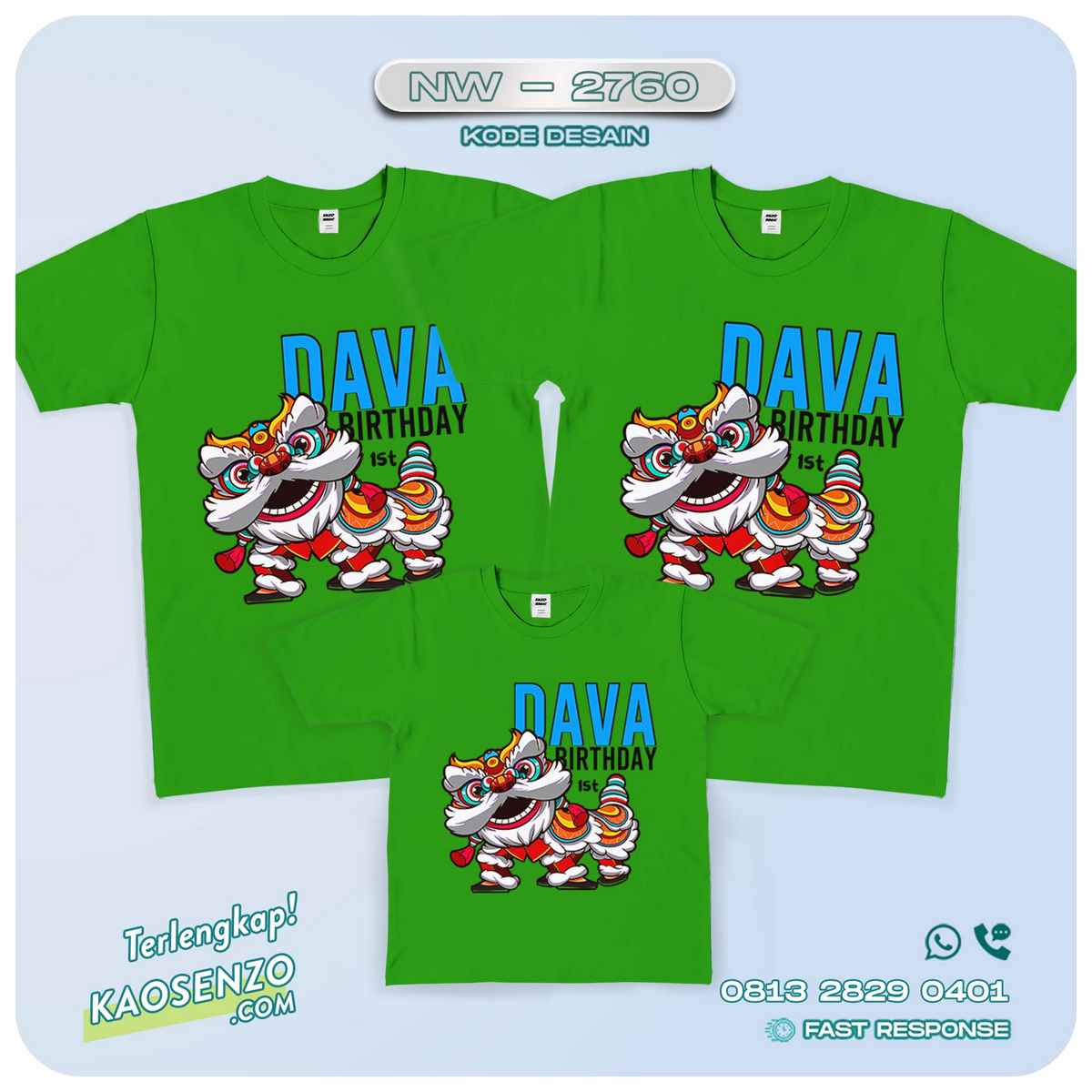 Baju Kaos Couple Keluarga Imlek | Kaos Family Custom | Kaos Imlek - NW 2760