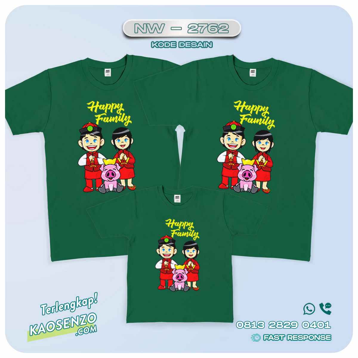 Baju Kaos Couple Keluarga Imlek | Kaos Family Custom | Kaos Imlek - NW 2762