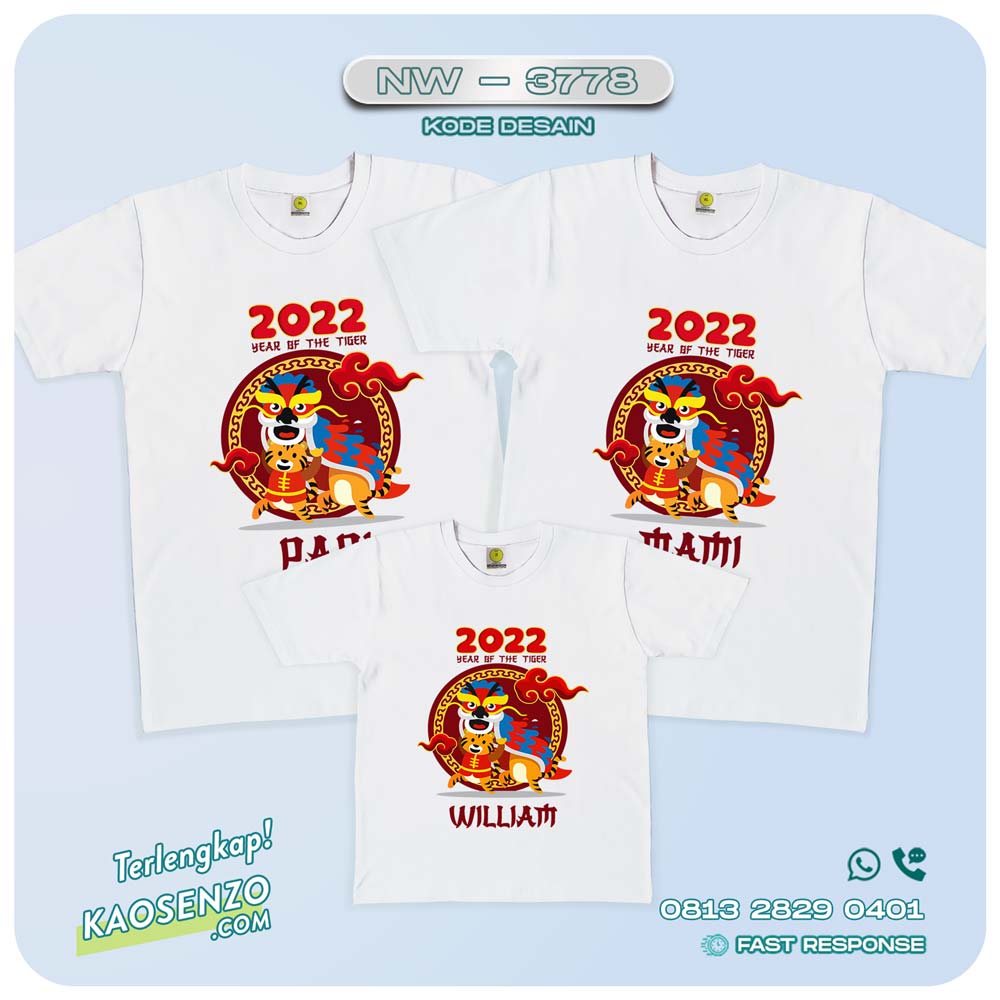 Baju Kaos Couple Keluarga Imlek | Kaos Family Custom | Kaos Imlek - NW 3778