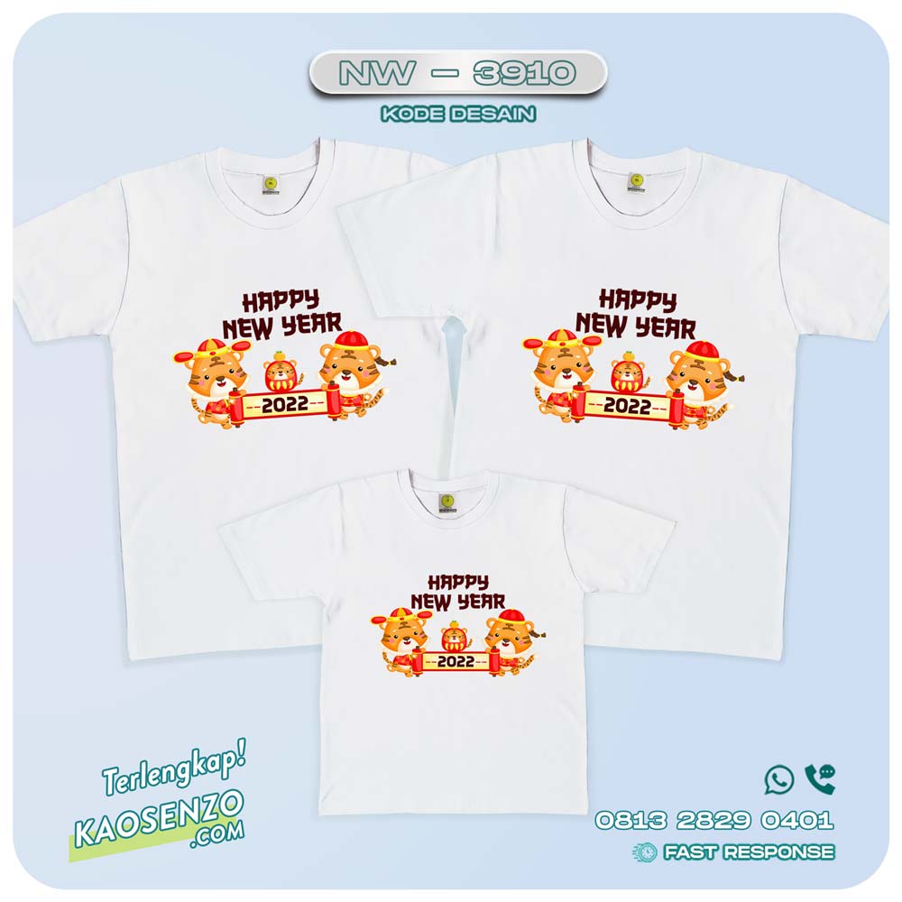 Baju Kaos Couple Keluarga Imlek | Kaos Family Custom | Kaos Imlek - NW 3910