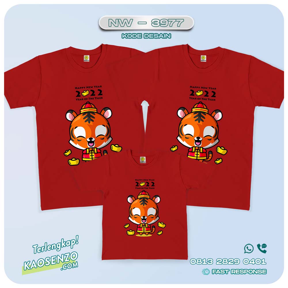 Baju Kaos Couple Keluarga Imlek | Kaos Family Custom | Kaos Imlek - NW 3977